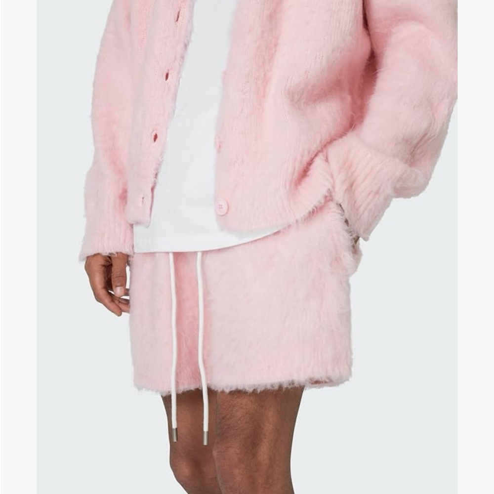 Soft Pink Mens Sweater Set